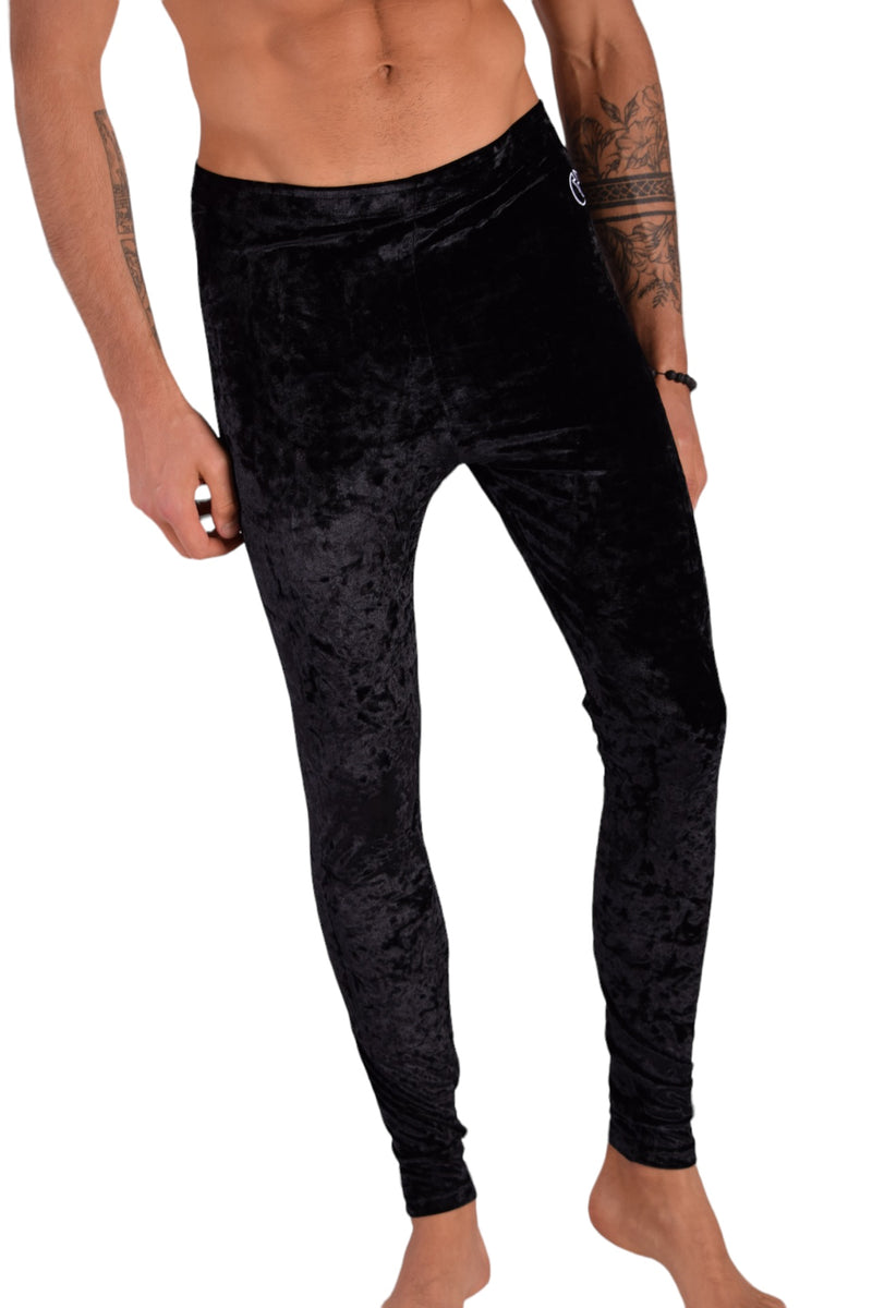 SMU Mens Legging Black Velvety XS/S 12571 MX8