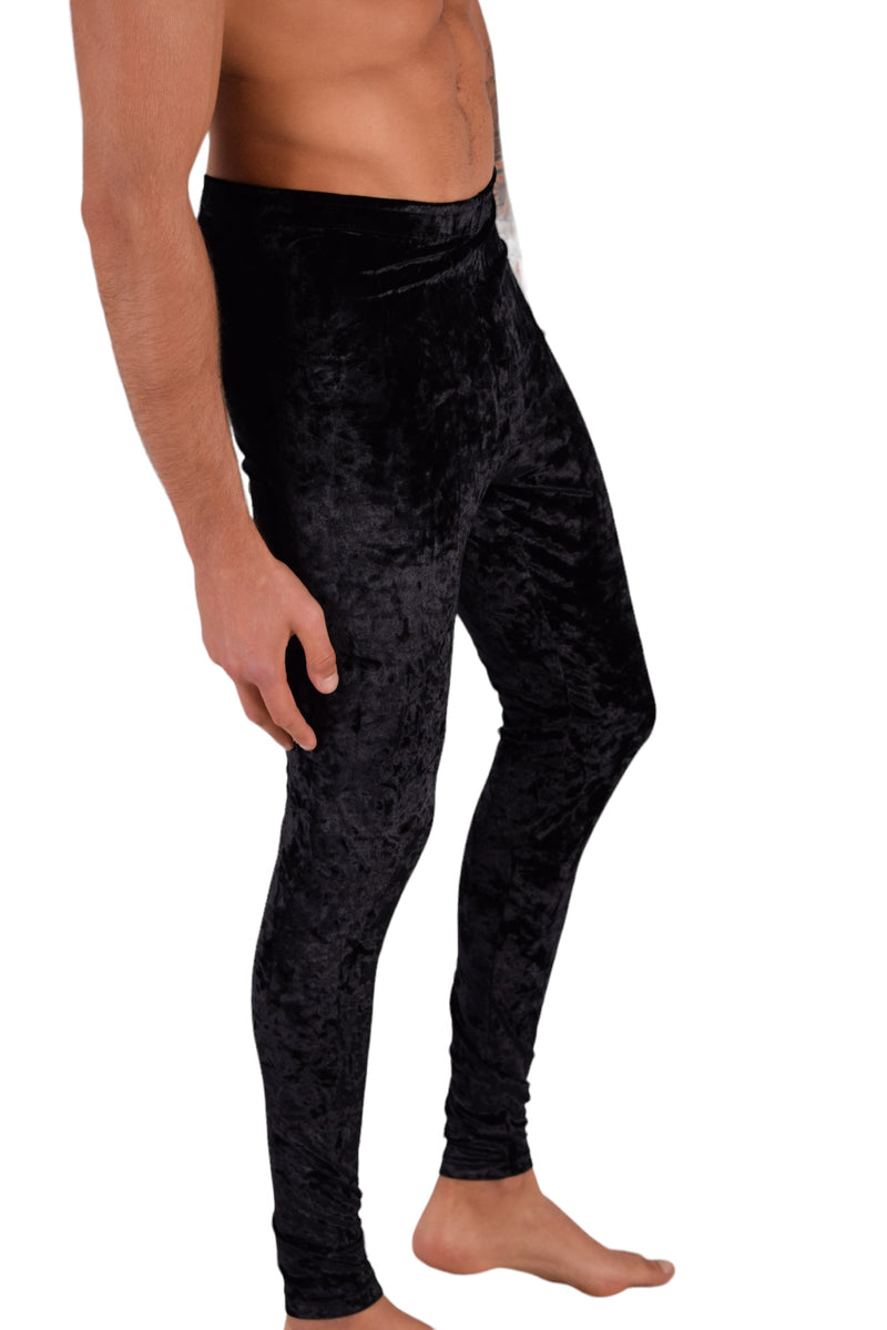 SMU Mens Legging Black Velvety XS/S 12571 MX8