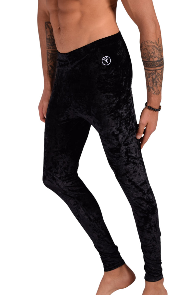 SMU Mens Legging Black Velvety XS/S 12571 MX8
