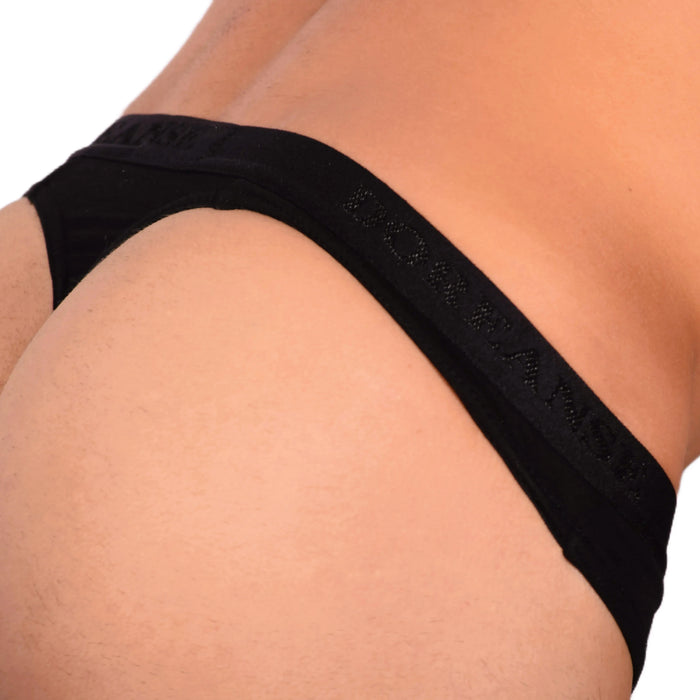 Medium DOREANSE Mens Zipper Thong Black 1354 13