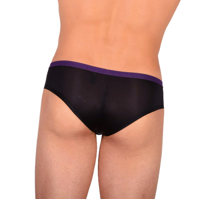 DOREANSE Men Brief Boost Cheeky Silk Fabric Underwear Men Black 1377 11