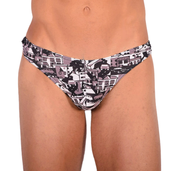 DOREANSE Mens Thong   lingerie CITY PRINT 1398 7