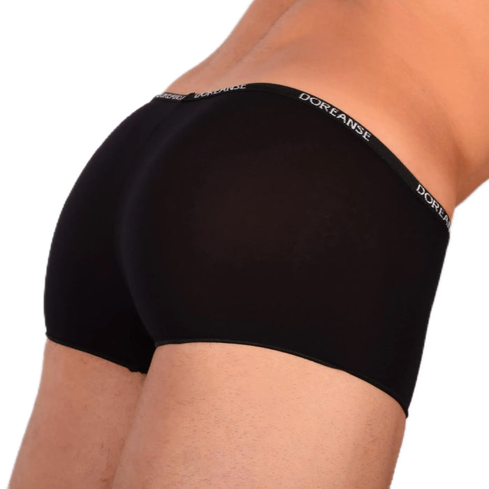 DOREANSE Aire Mens boys Mini boxer shorty  Low Rise  Sheer Black 1590 9