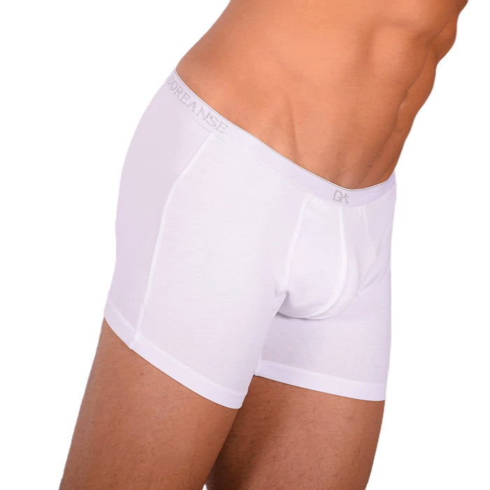 DOREANSE 90% Cotton Mens Underwear Boxer Brief Stretchy Fabric White 1717 6