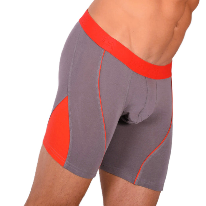 Doreanse Boxer Brief Micro Modal Casual Cotton  Grey-Red Combo 1754 10