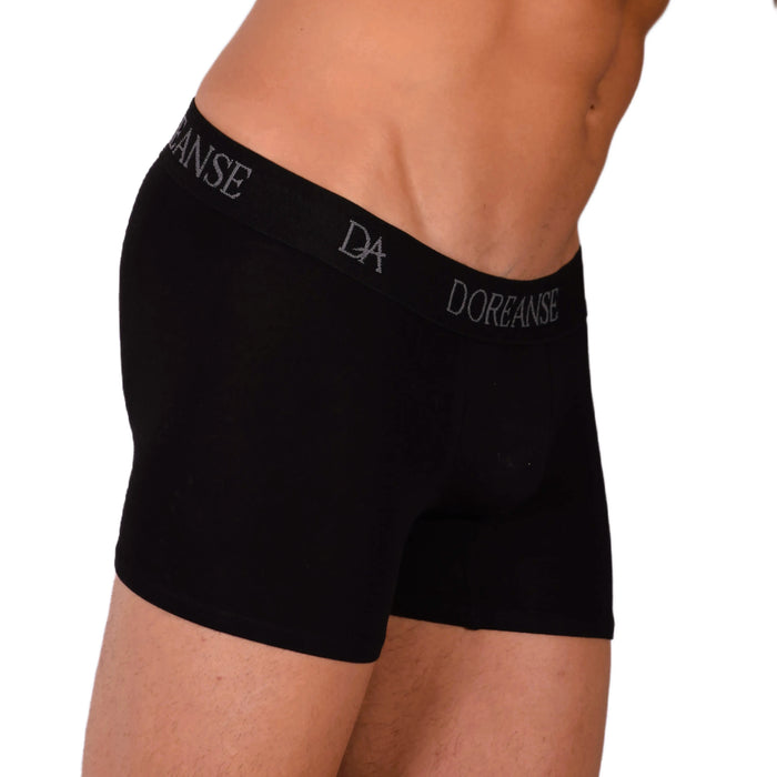 Doreanse mens Boxer Shorty Casual Cotton Blend  Black 1767 6