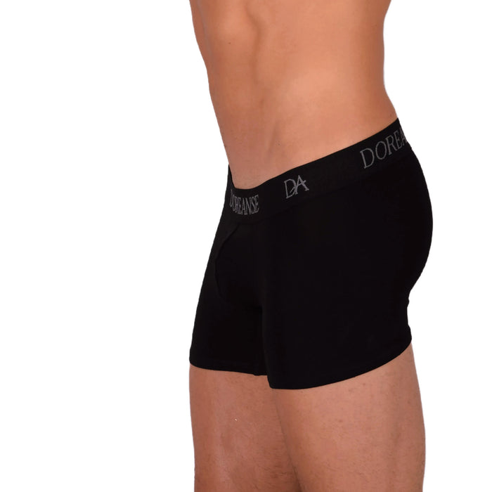 Doreanse mens Boxer Shorty Casual Cotton Blend  Black 1767 6