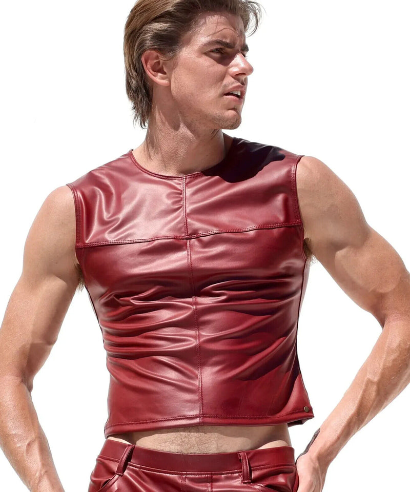 RUFSKIN Tank Top Sylvester Sleeveless T-Vibe Stretch Matte Red Blood Hue 71