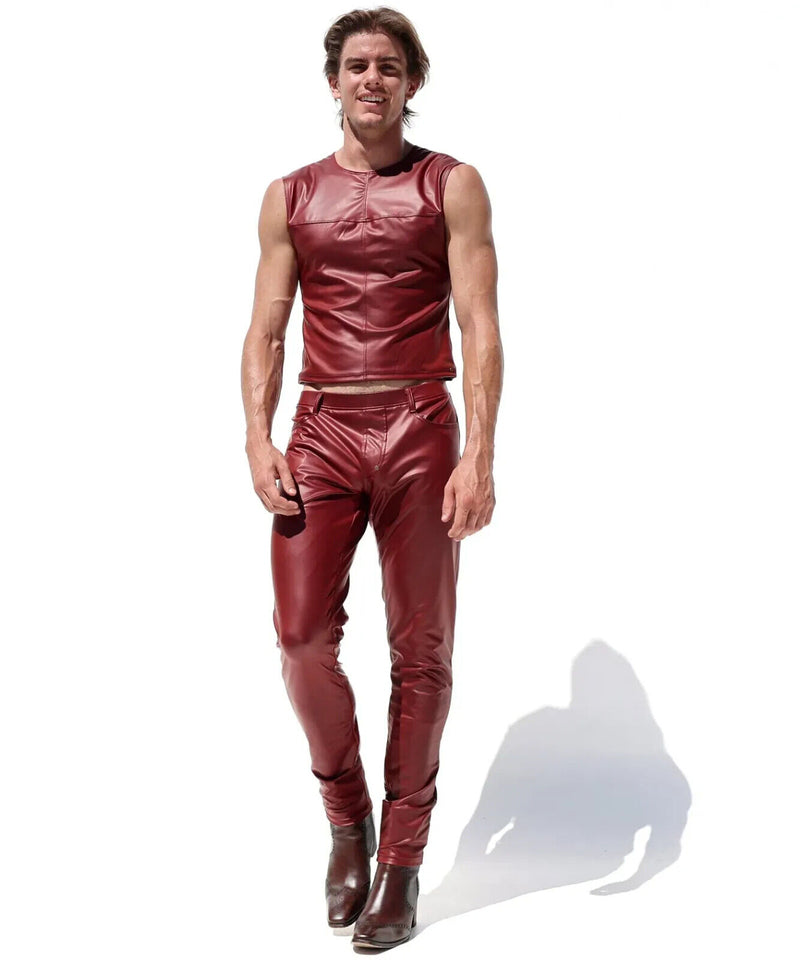 RUFSKIN Tank Top Sylvester Sleeveless T-Vibe Stretch Matte Red Blood Hue 71