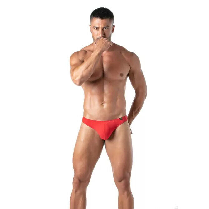 TOF PARIS Champion Thongs Bi-Stretch Unlined Red Cotton Thong 78