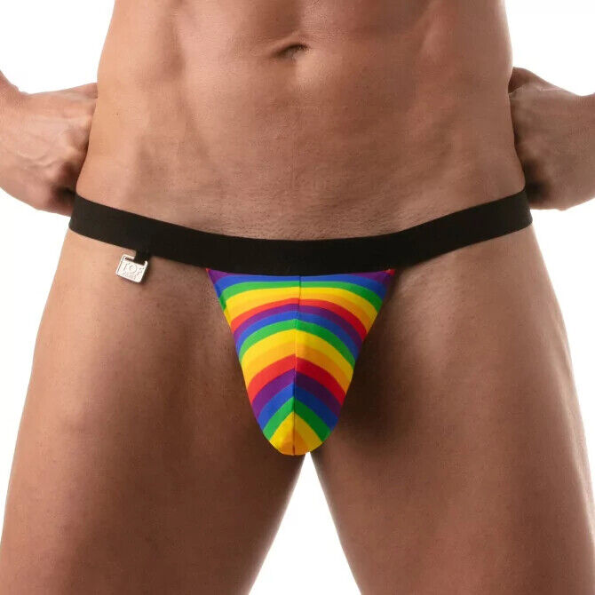 TOF PARIS Rainbow Swim Thong Pride Stretch Swimwear 80