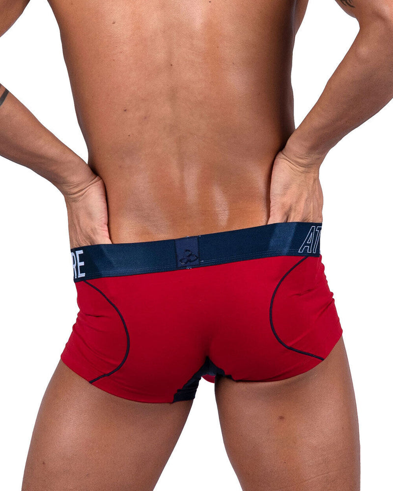 PRIVATE STRUCTURE Long Boxer Trunk Athlete Red Falcon 4389 103