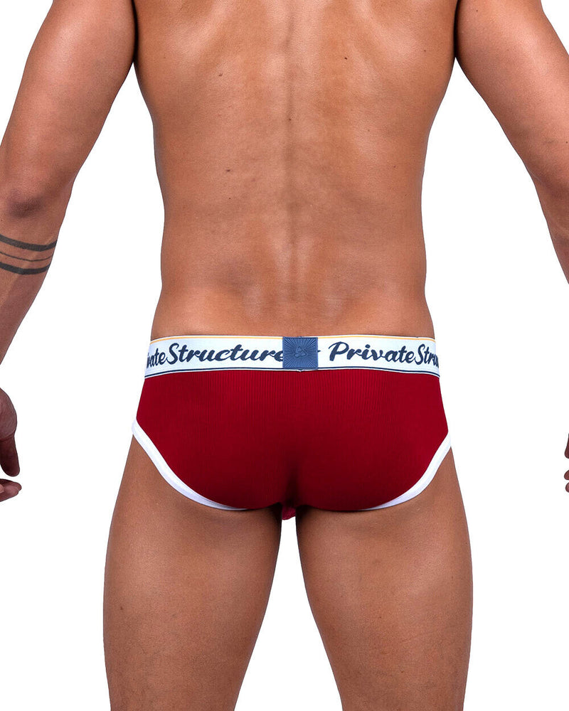 PRIVATE STRUCTURE Briefs Classic Mid-Waist Mini Brief in Rumba Red 4529 106
