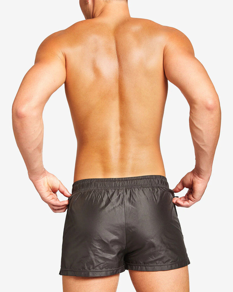 TEAMM8 Swimwear Bass Swim-Short Form Fit Cut With 2-Hidden Pockets Black