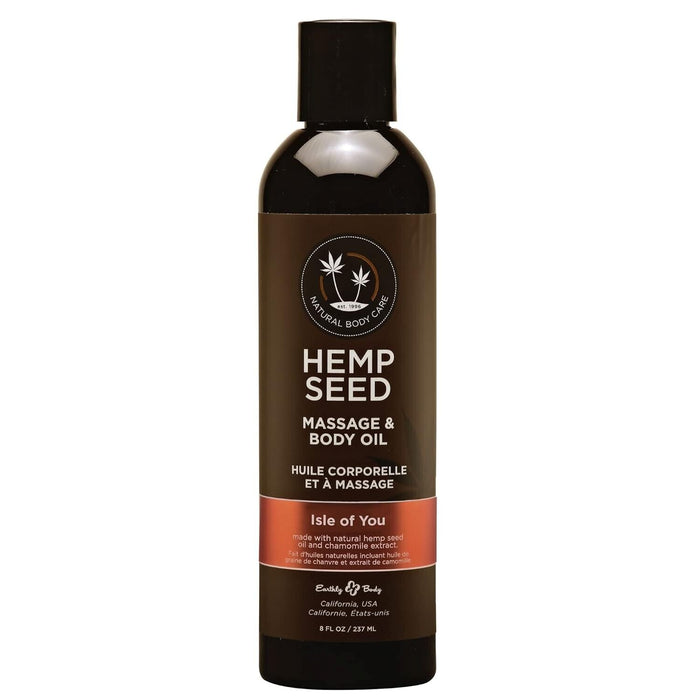 Hemp Seed Massage & Body Oil - 8 fl.oz. Nourishing, Moisturizing Massage Oil