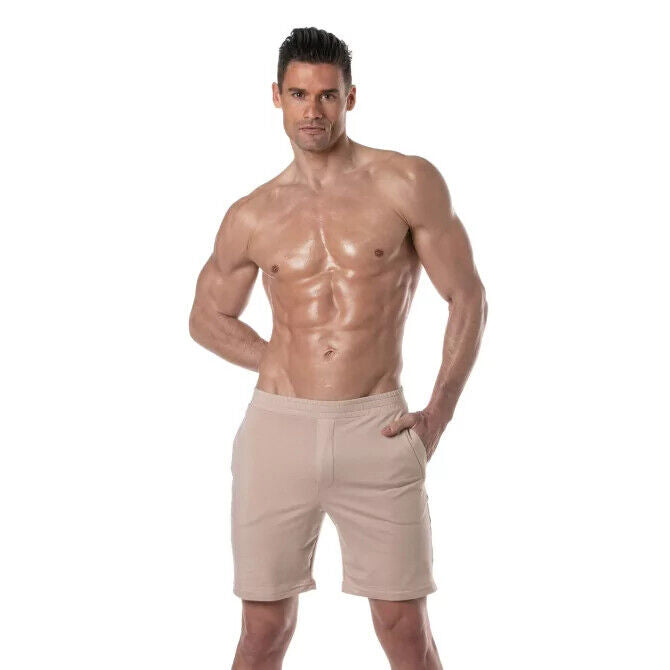 TOF PARIS Zipped Bamboo Pocket Short Rear Flap Antibacterial Shorts Beige