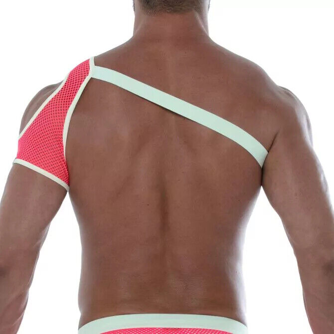 TOF PARIS Mesh Shoulder Harness Fluorescent Neon Pink 17