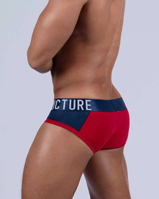 PRIVATE STRUCTURE Cotton Brief Athlete Mini Briefs Red Falcon 4388 104