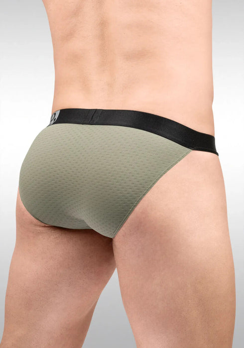 ErgoWear Bikini Briefs MAX Flow 3D Pouch Micro-Perforated Brief Smoke Green 1678