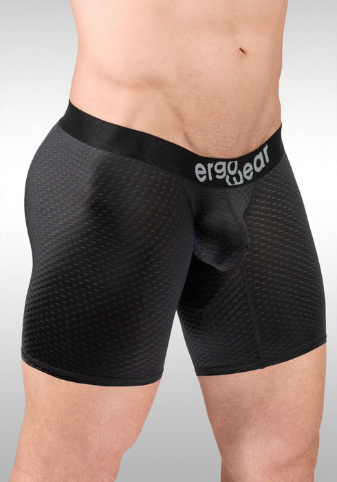 ErgoWear Long Boxer Briefs MAX Flow 3D-Pouch Micro Perforated Midcut Black 1690