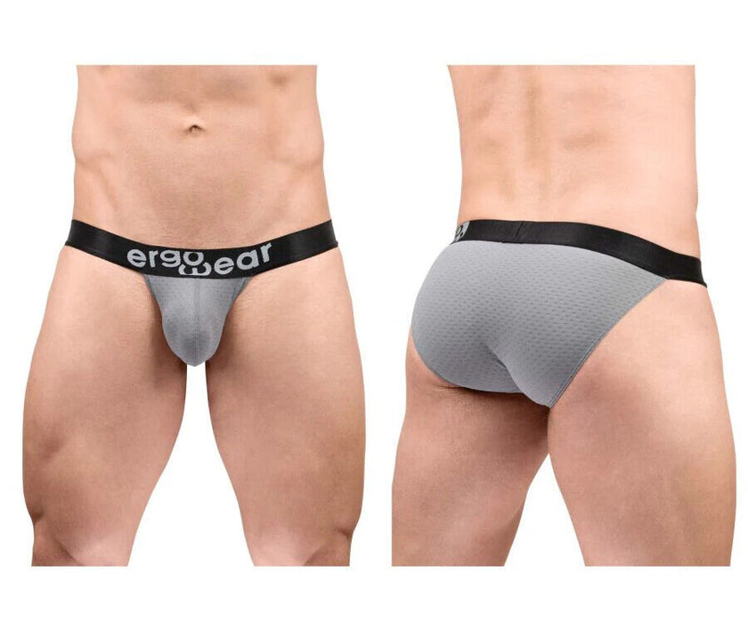 ErgoWear MAX Flow Bikini Briefs 3D-Pouch Micro Perforated Brief Gray 1683