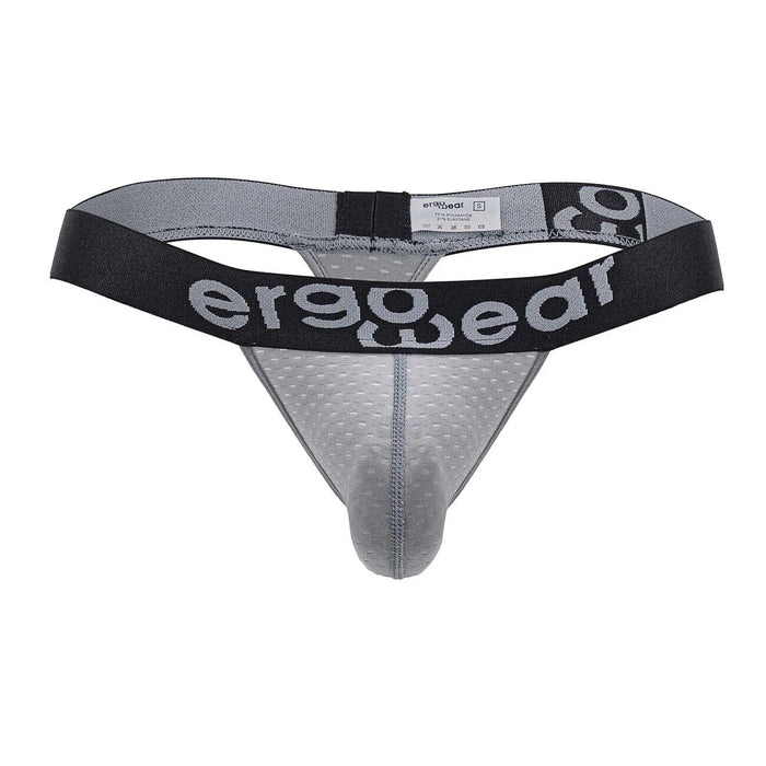 ErgoWear Thong MAX Flow 3D Pouch Micro-Perforated Mens String Gray 1682