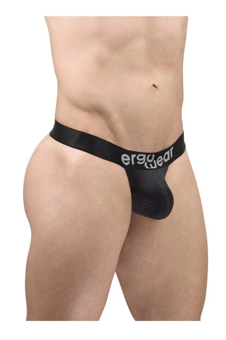 ErgoWear Thong MAX Flow 3D Pouch Micro-Perforated Men G-String Black 1687