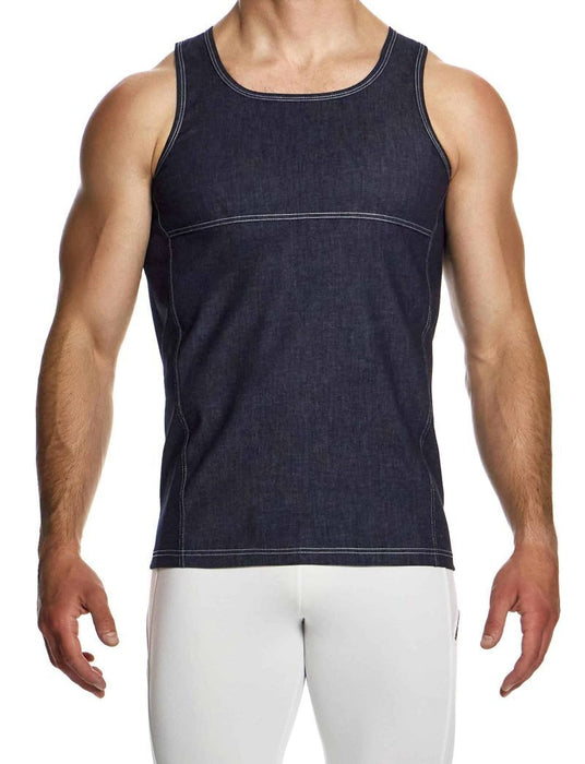 Modus Vivendi Raw Denim Tank Top Sleeveless Blue 11432 B44