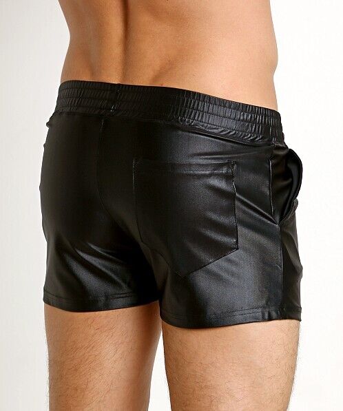 Modus Vivendi Swim-Short Elegant Glossy Shiny Black Swimwear S1727 148