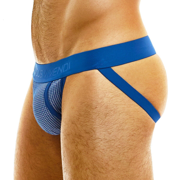 Modus Vivendi Country Jock Knitted Double-Ply Pouch Blue Jockstrap 02211 B76