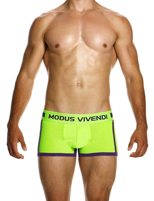 Modus Vivendi Cotton Boxer Sporty Classic-Cut Jacquard Knitted 12423 Purple