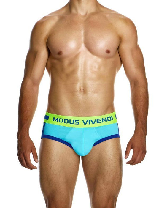 Modus Vivendi Sporty Briefs Classic Cut Jacquard Cotton Knitted 12414 Blue