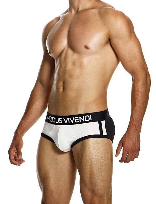 Modus Vivendi Sporty Briefs Classic Cut Jacquard Cotton Knitted in Black 12414