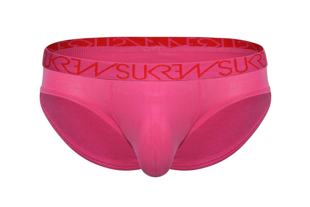 SUKREW Low-Rise Briefs Rounded Cupping Pouch Unlined Brief Carnival Pink 39