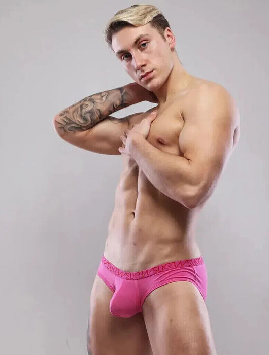 SUKREW Low-Rise Briefs Rounded Cupping Pouch Unlined Brief Carnival Pink 39