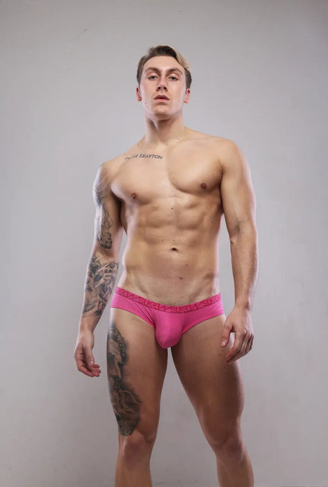 SUKREW Low-Rise Briefs Rounded Cupping Pouch Unlined Brief Carnival Pink 39