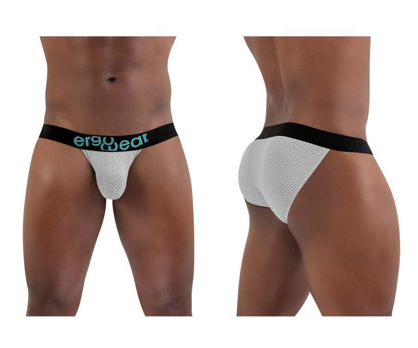 ErgoWear Bikini Brief MAX Mesh Pouch Low-Rise Briefs Light Gray 1392