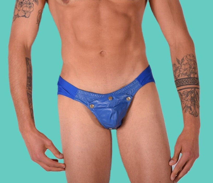 SMU Briefs Rave Peek-a-Boo With Removable Leather Pouch Royal Brief H7