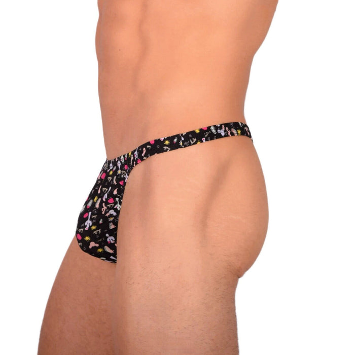 S/M SMU Tanning Walking around sheer Black Thong MX19 33980