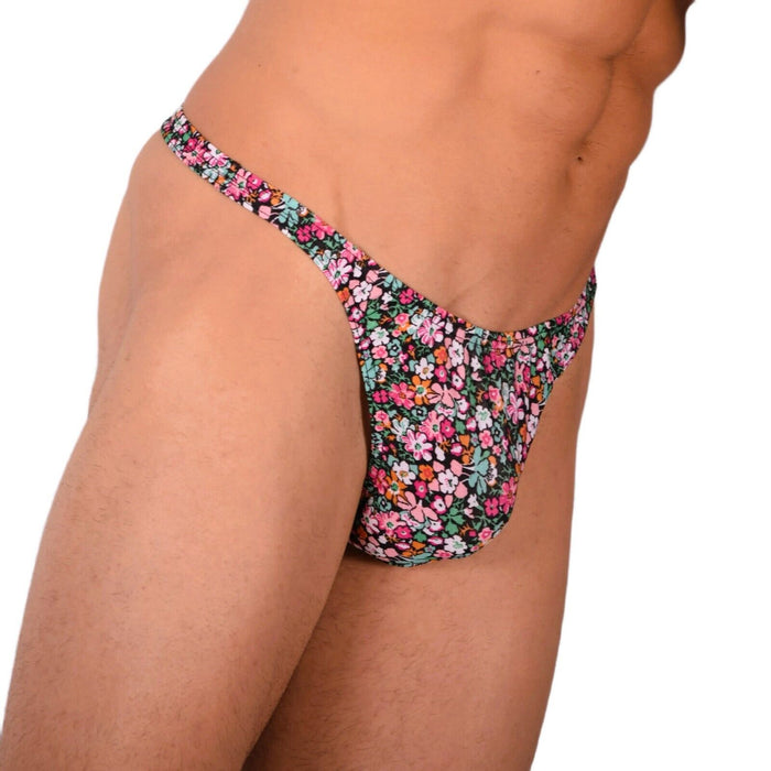 S/M SMU Tanning Walking around sheer Floral Thong MX19 33981