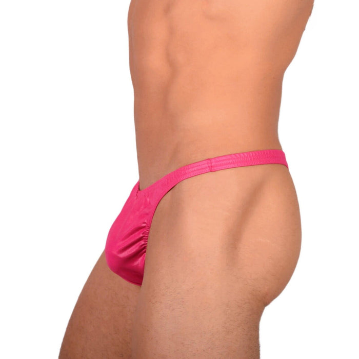 S/M SMU Tanning Walking around sheer Pink Thong MX19 33995