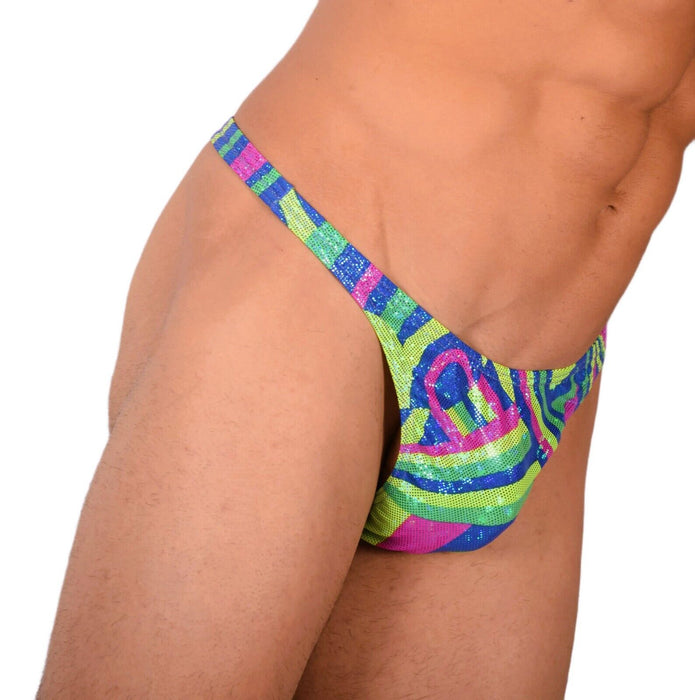 S/M SMU Tanning Walking around sheer Multicolor Party Thongs MX19 33997