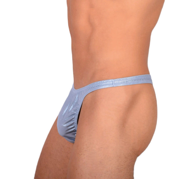 S/M SMU Tanning Walking around sheer Light Blue Thong MX19 34008