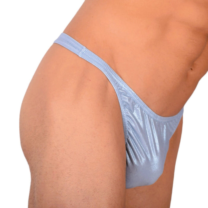 S/M SMU Tanning Walking around sheer Light Blue Thong MX19 34008