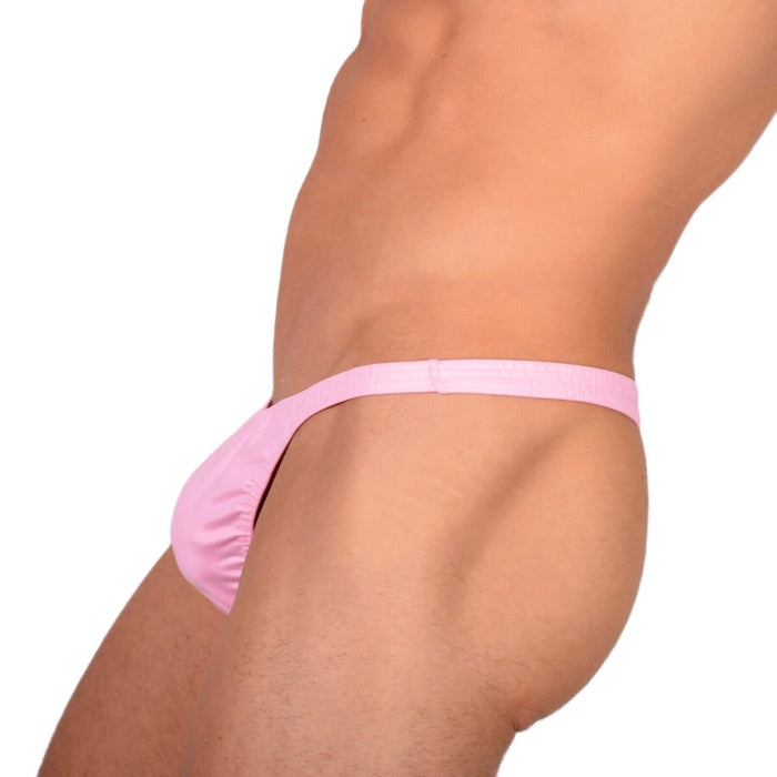 S/M SMU Tanning Walking around sheer Pink Thong MX19 34010