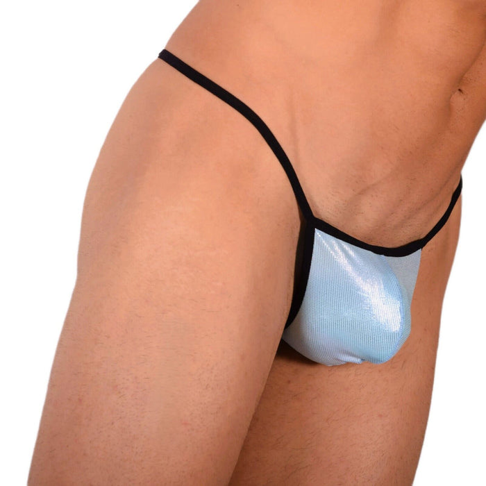 XS Smu Tanning Walking around sheer Light Blue String MX19 34023