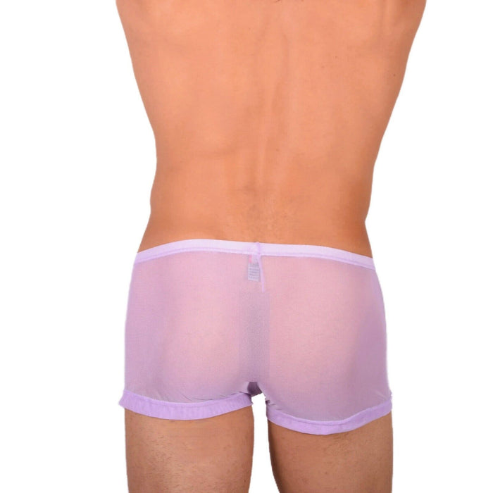 2XS/XS Smu Tanning Walking around sheer Pink C-Thru Mini Boxer MX19 34028