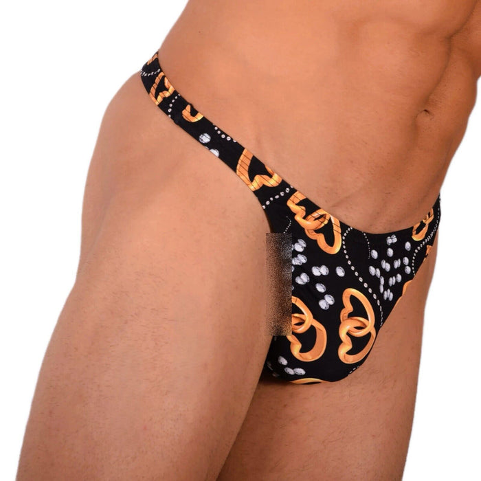 XS/S Smu Tanning Walking around Black Rings Thong MX19 34042