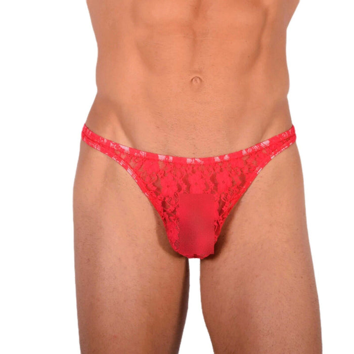 XS/S Smu Tanning Walking around Red C-Thru Thong MX19 34046