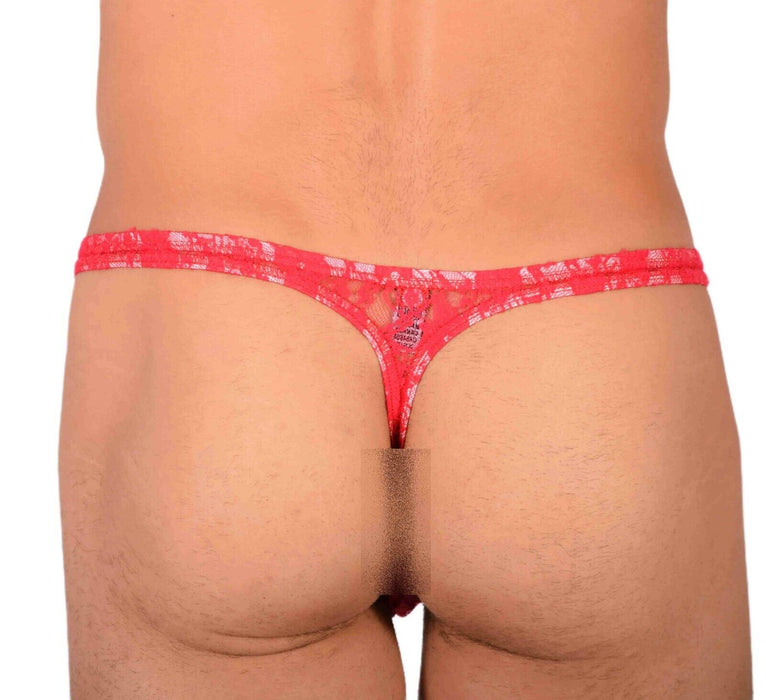 XS/S Smu Tanning Walking around Red C-Thru Thong MX19 34046